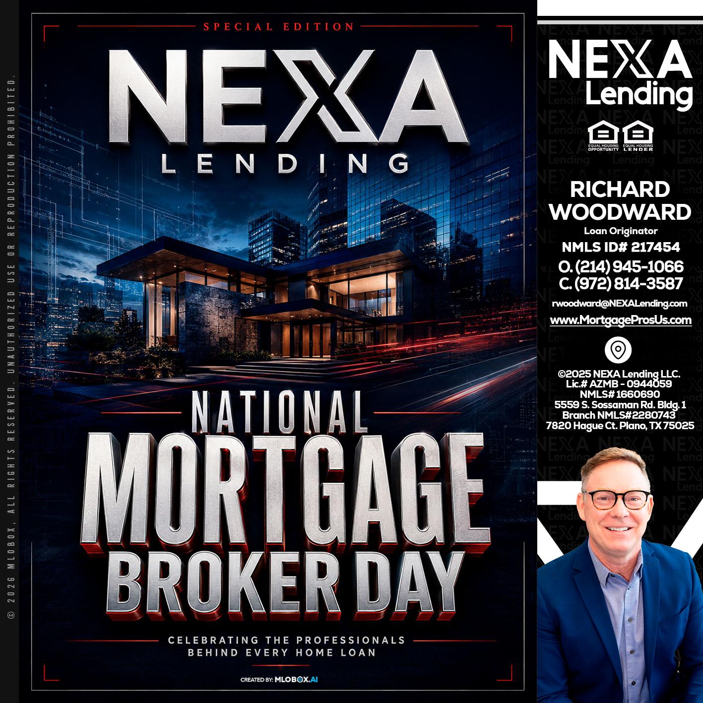 NATIONAL MORTGAGE BROKER DAY - Richard Woodward -Branch Manager