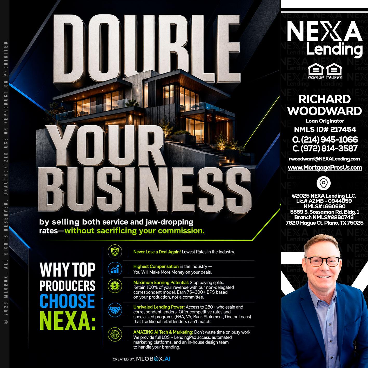 DOUBLE YOUR BUSINESS - Richard Woodward -Branch Manager