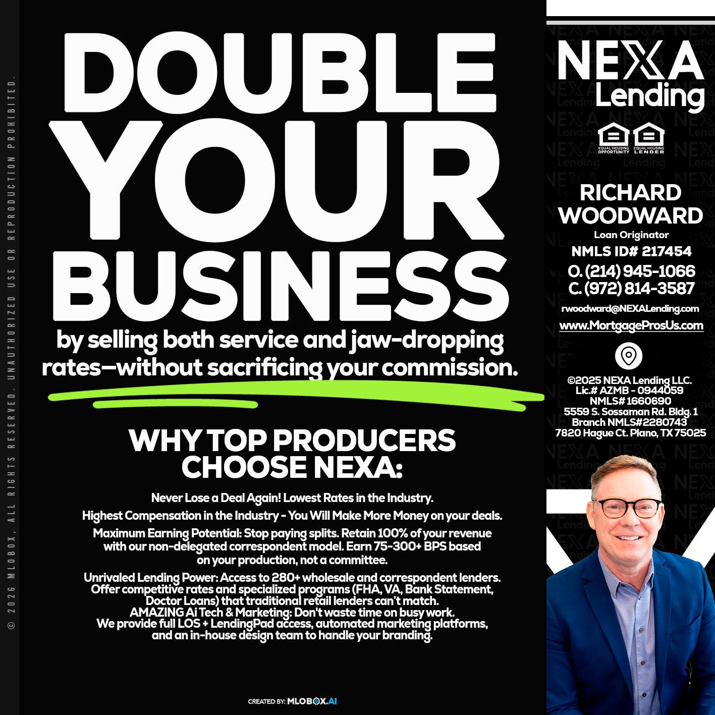 DOUBLE YOUR BUSINESS - Richard Woodward -Branch Manager