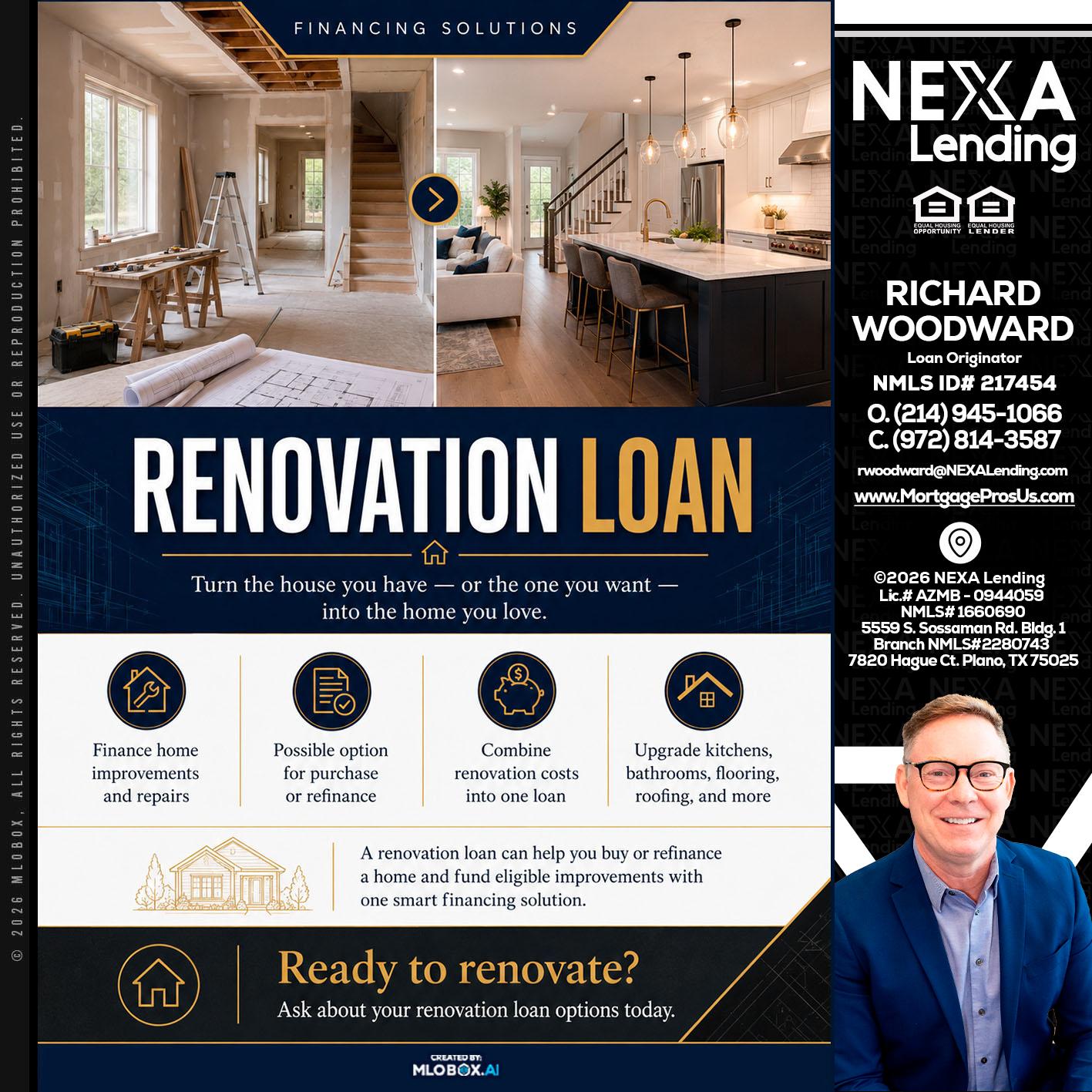 RENOVATION LOAN - Richard Woodward -Branch Manager