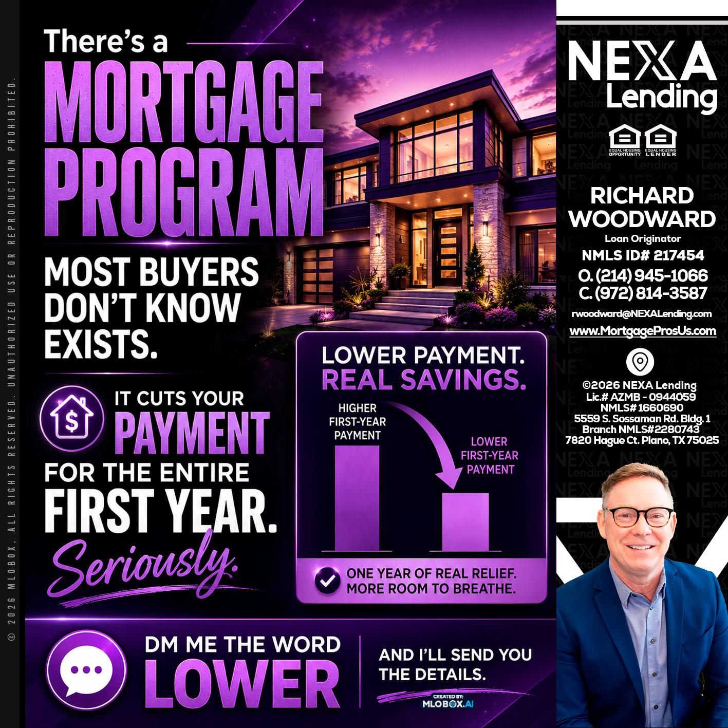 MORTGAGE PROGRAM - Richard Woodward -Branch Manager
