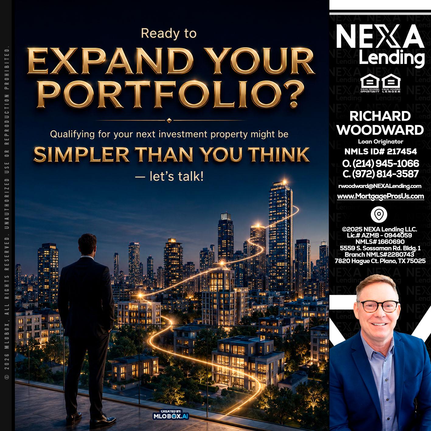 expand you portfolio - Richard Woodward -Branch Manager