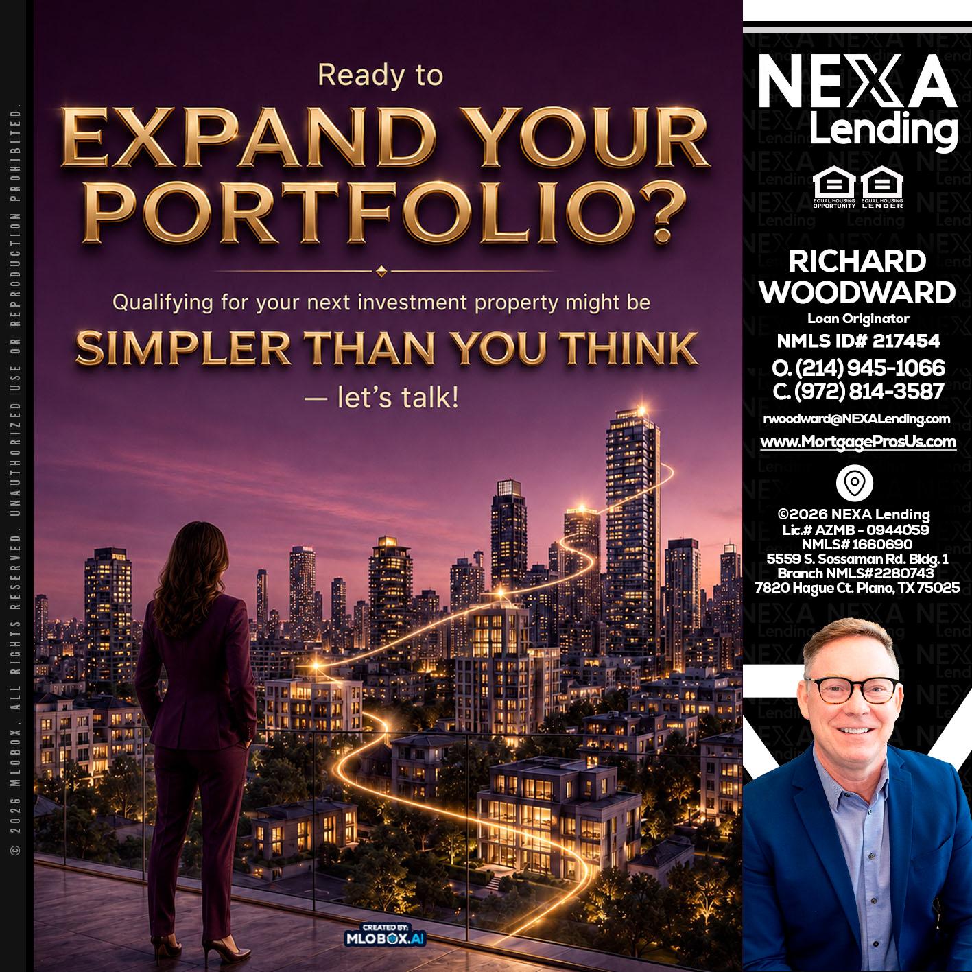 EXPAND YOUR PORTFOLIO - Richard Woodward -Branch Manager