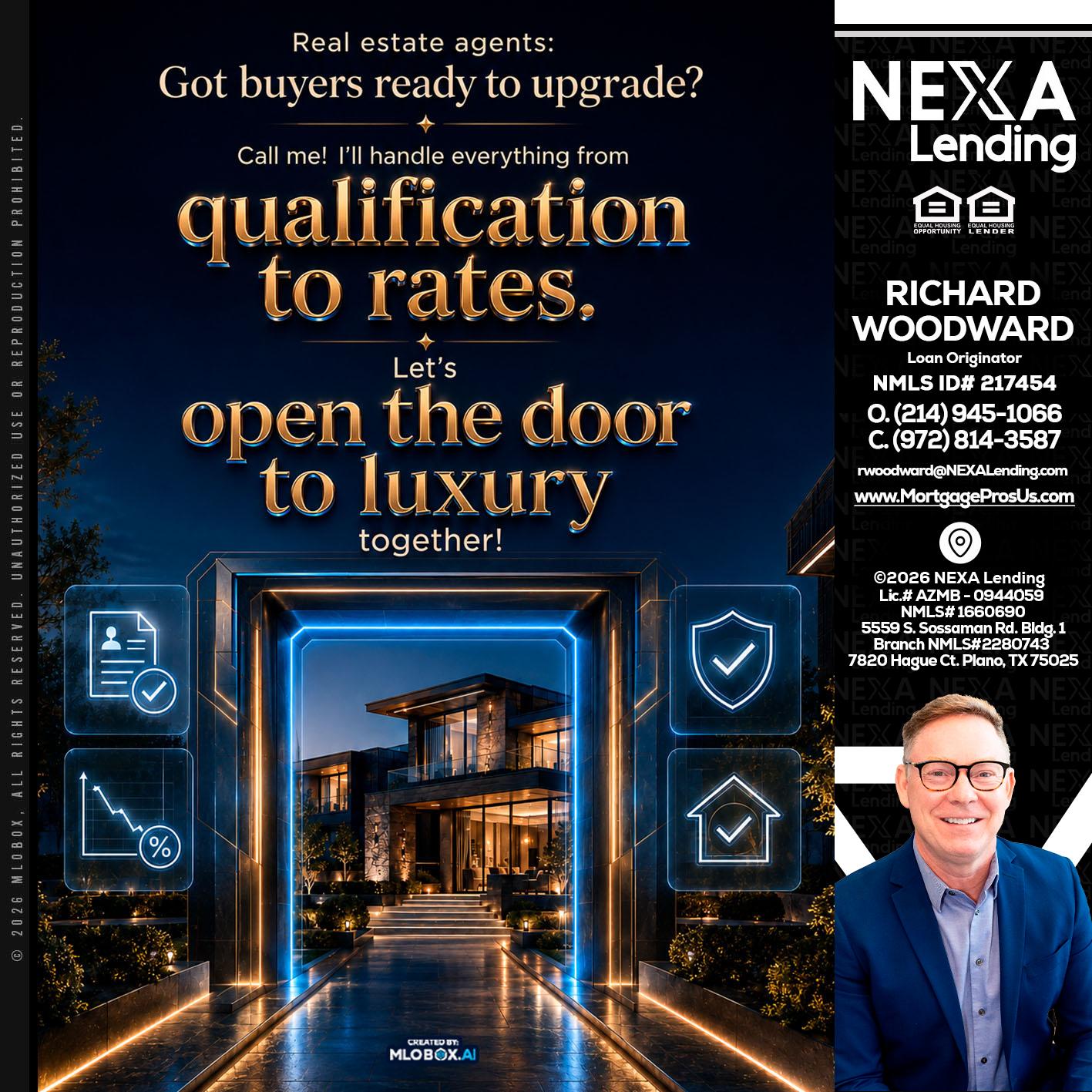 QUALIFICATION TO RATES - Richard Woodward -Branch Manager