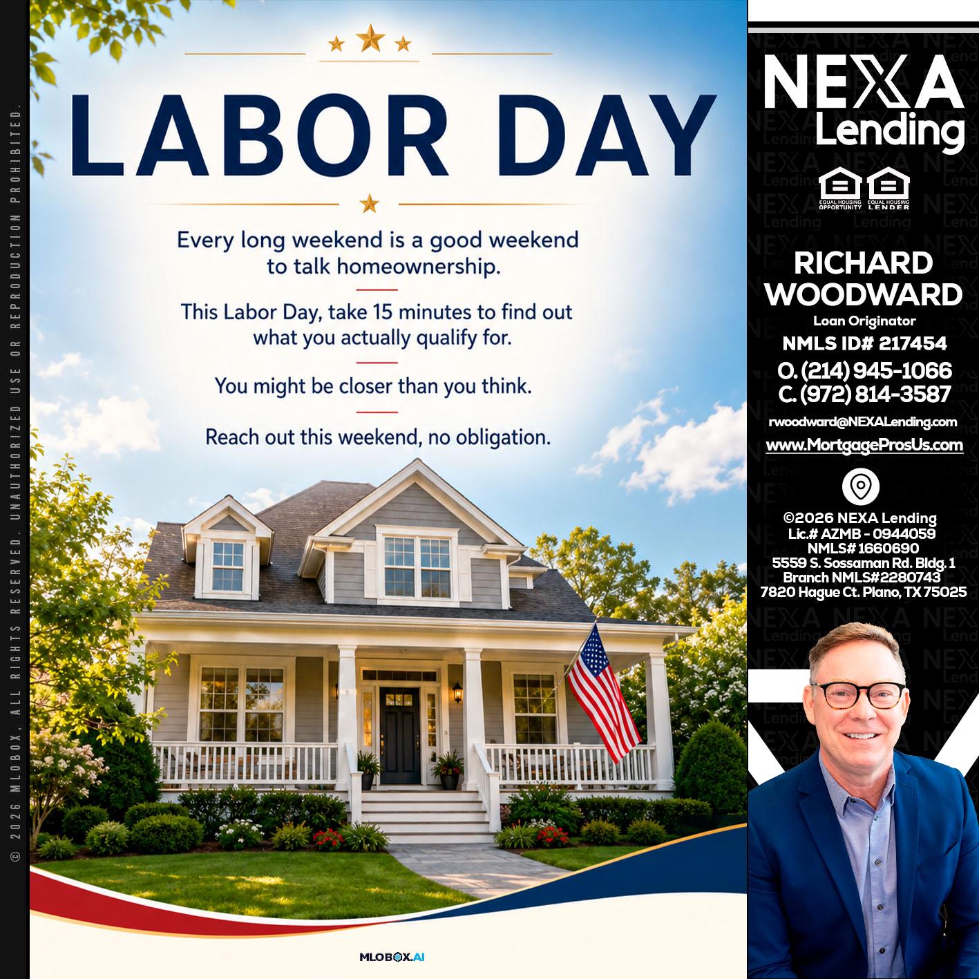 LABOR DAY - Richard Woodward -Branch Manager