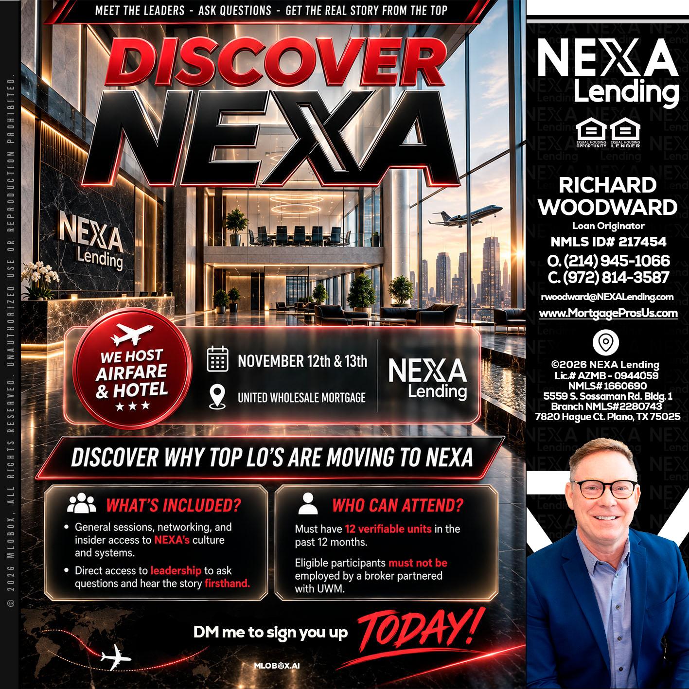 DISCOVER NEXA - Richard Woodward -Branch Manager