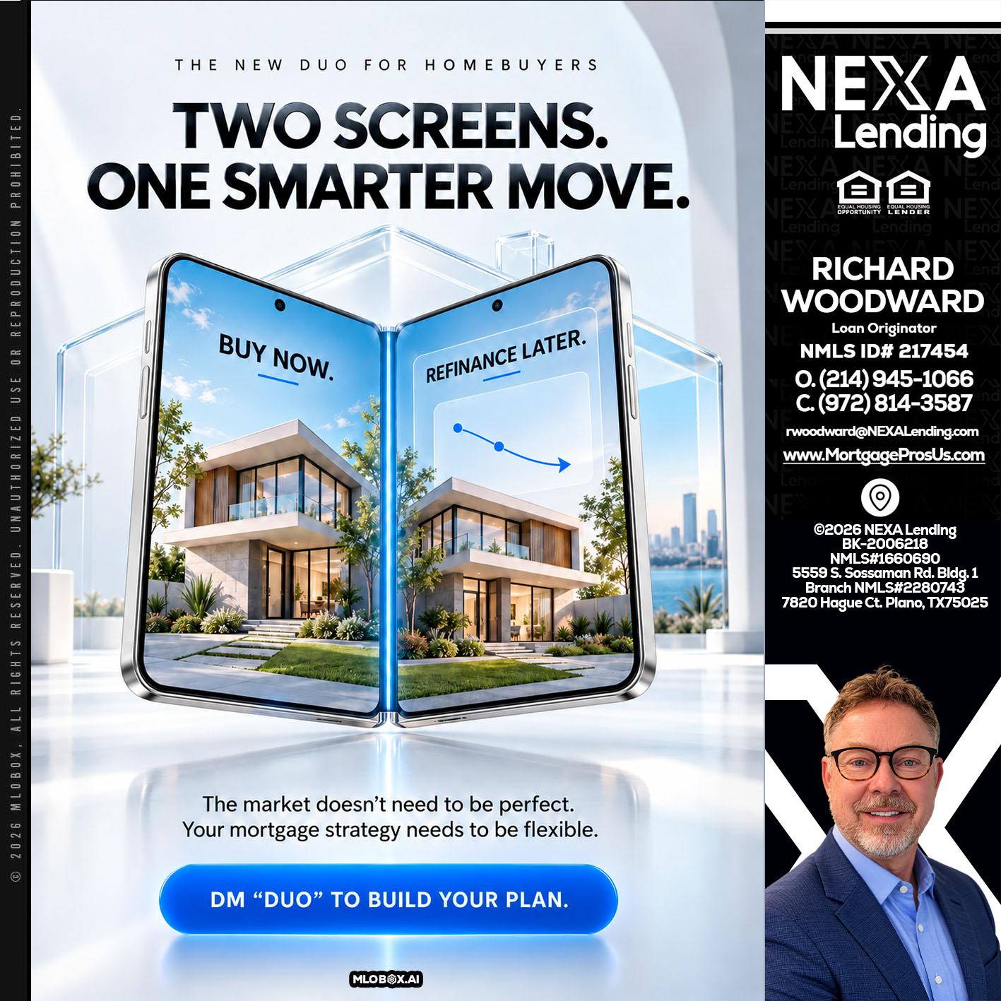 TWO SCREENS - Richard Woodward -Branch Manager