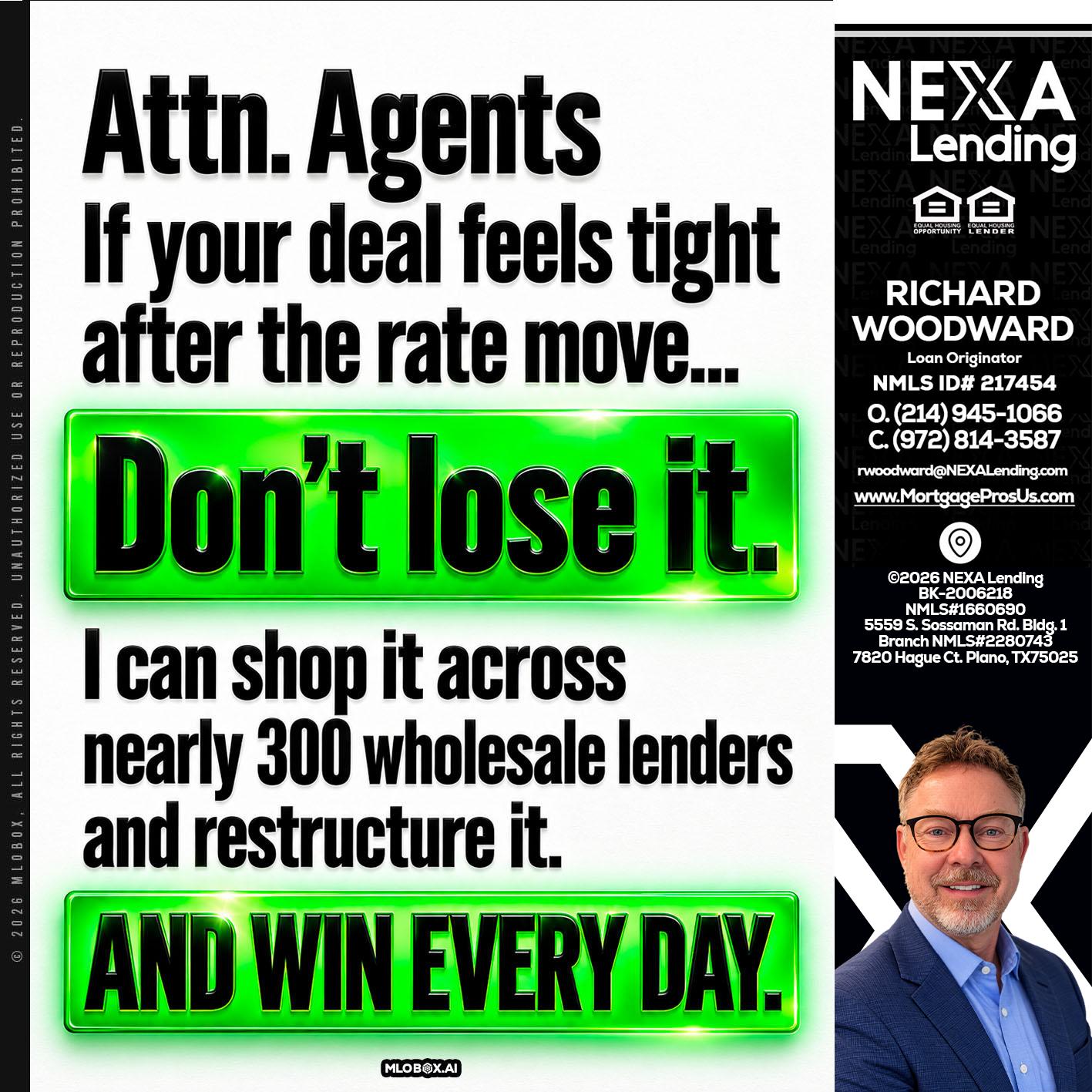 attention agents - Richard Woodward -Branch Manager